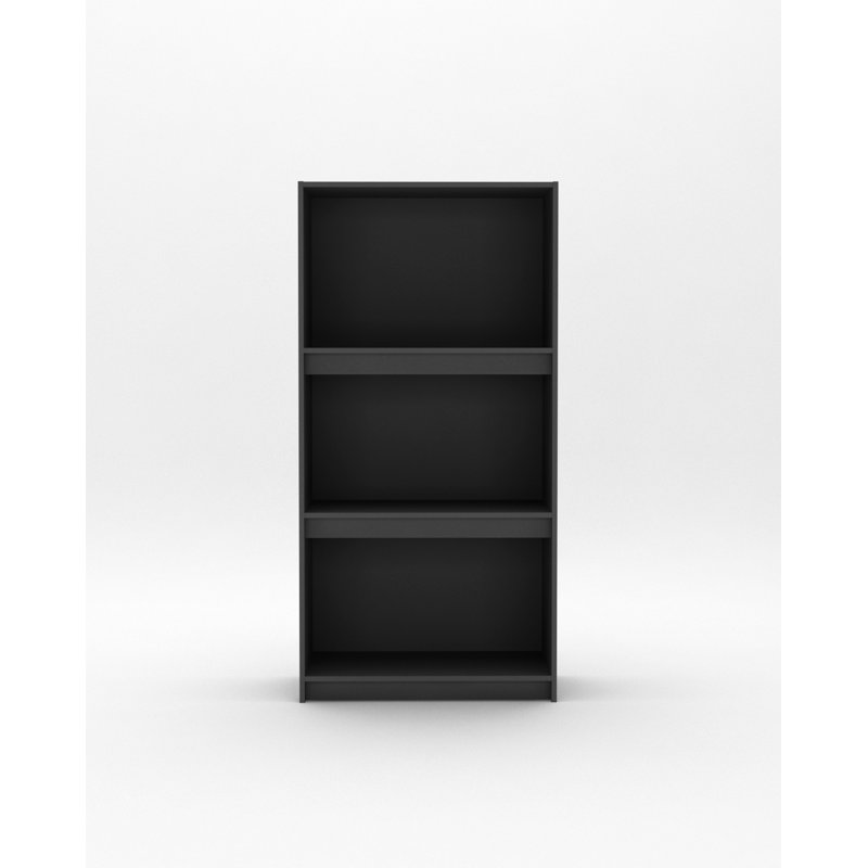  Wide 3-Tier Open Shelf Bookcase – 23.6" W X 11.4" D X 47.7" H, Black
