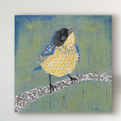 «Patchwork Wren II», reproduction de peinture acrylique sur toile tendue