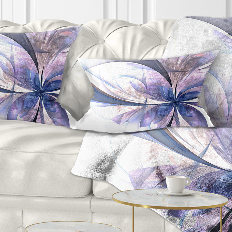 Coussin lombaire à motif floral fractal