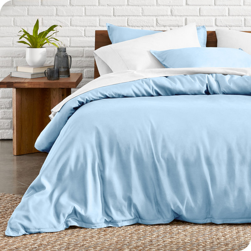 Premium Modern & Contemporary Polyester Duvet Cover & Insert, Twin/Twin XL Comforter + 2 Additional Pieces, Light Blue