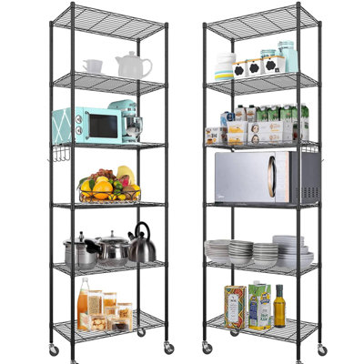 Luanni 21.26'' W Metal Height -Adjustable Shelving Unit