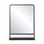 Miroir mural rectangulaire en métal avec tablette-1459192172