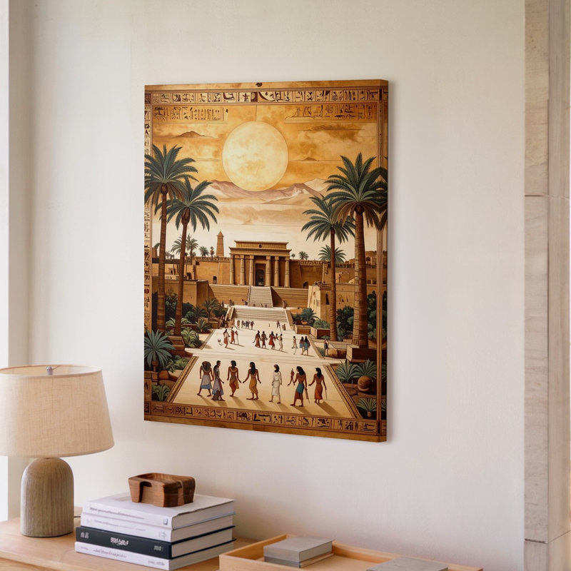 Here Is The Product Description And Seo Optimization For Your Ancient Egyptian Wall Art Canvas, 20" H x 30" W