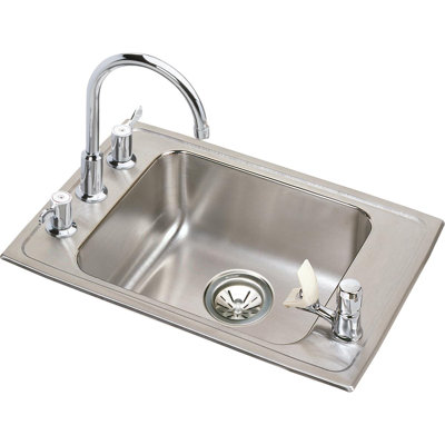 Évier de cuisine à dépôt avec robinet l 22 po x l 20 po Lustertone