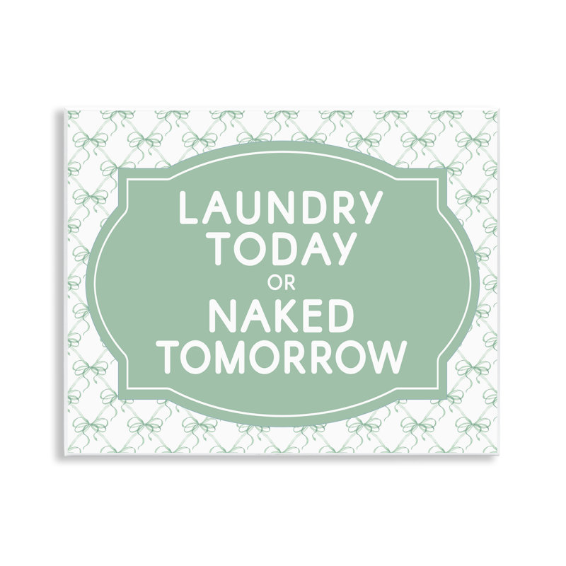 «Laundry Today Humor», plaque murale rétro par lettrage et doublure
