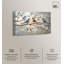 Art campagnard sur toile ocre et oiseaux bleus par Art Remedy-107442108-107442134