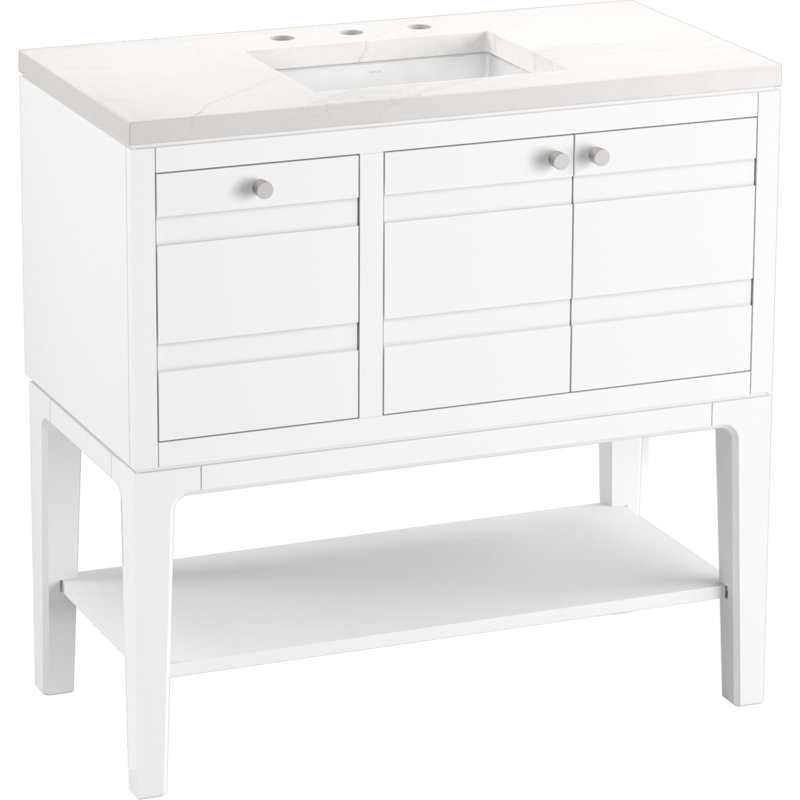 Helst 36-In Bathroom Vanity Set, White