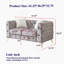 61.25-Inch Modern Luxury Velvet Sofa With Chesterfield Button Tufting And Metal Legs, Includes Two Decorative Pillows.-229098709