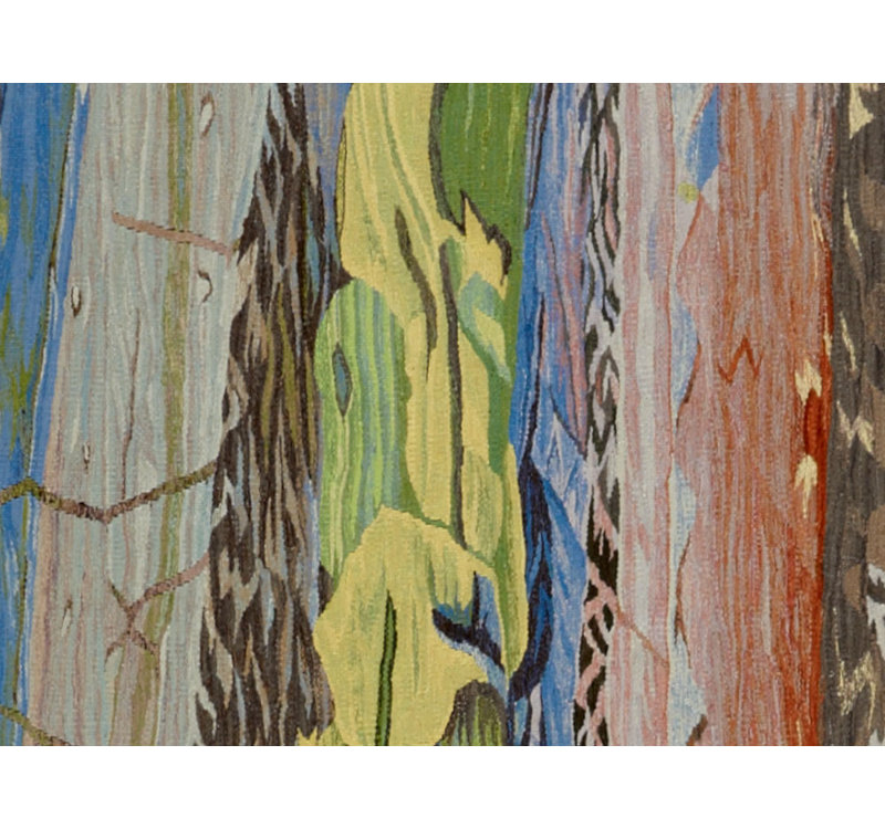 Abstract Area Rug in Brown/Green