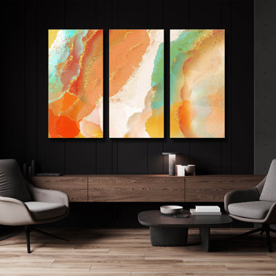 « Copperhead Row » de Delores Naskrent, triptyque mural, 152 x 102 cm