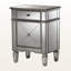 Table de bout en miroir Vetta de style Hollywood Regency