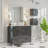 Escorpio 14 In. W X 6 In. D Gray Wall-Mounted Linen Cabinet