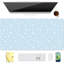 Mignon tapis de souris de jeu de flocon de neige d'hiver bleu étendu, protecteur de tapis de bureau en cuir antidérapant pour bureau à domicile, grand bloc-notes de bureau pour ordinateur portable 27,5 po x 12 po