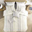 Housse de couette en chenille de coton très grand - imprimé multicolore, taies décoratives superposées, chambre élégante avec motifs géométriques, fermeture à boutons, décoration-121259722-121259727