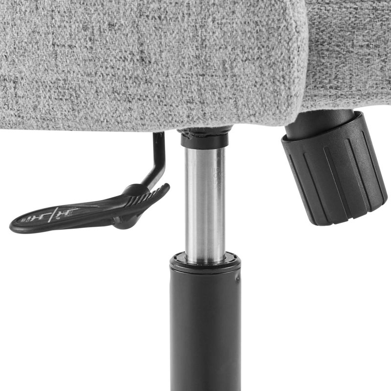 Designate Swivel Upholstered Office Chair, Light Grey Velvet