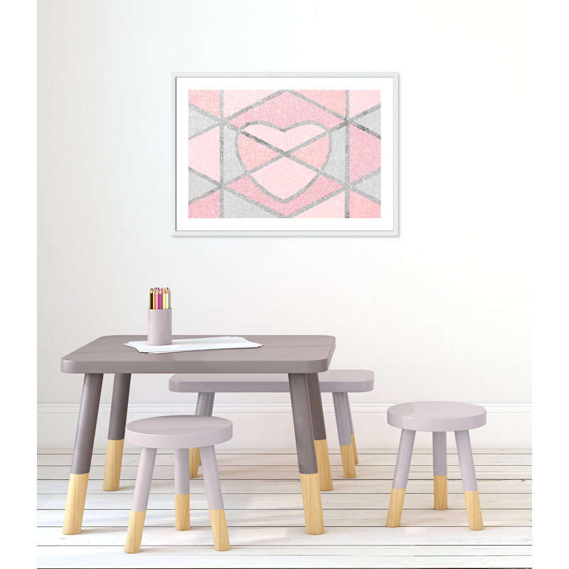 Décoration murale Se segmented Emotion 1, pour enfants, H 25,5 po x l 35,5 po x P 1,19 po, Encadré de boîte blanc