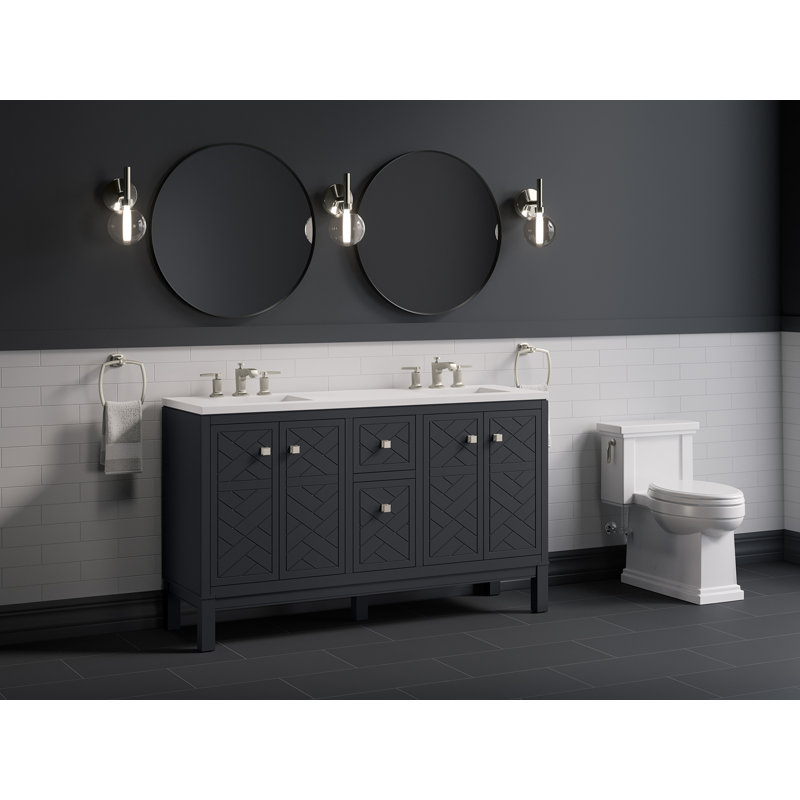 Beauxline 60-In Bathroom Vanity Set, Slate Gray