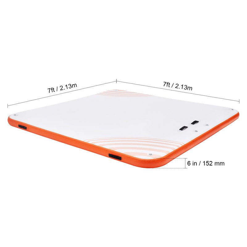 Plateforme de quai gonflable 7 x 7 pi, tapis de quai flottant antidérapant
