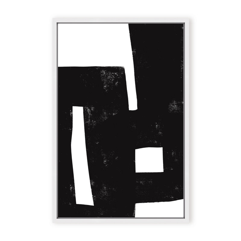 Abstract I Was Never There by  - Picture Frame Painting on Paper, 36" H x 24" W x 1.125" D, Framed Print, Black