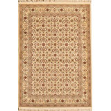Wool Oriental Area Rug in Beige/Ivory