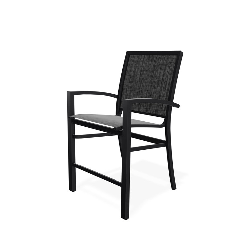 Tabouret de comptoir d'extérieur 26 po Kendall, Noir, Ombre Augustine