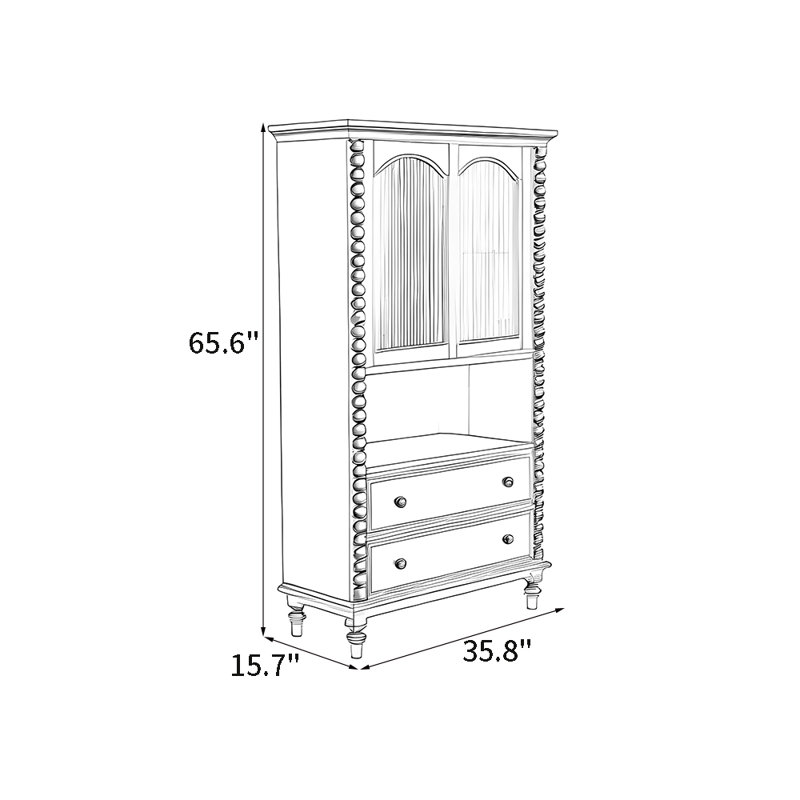 American Retro Solid Wood Bookcase | Stylish Storage