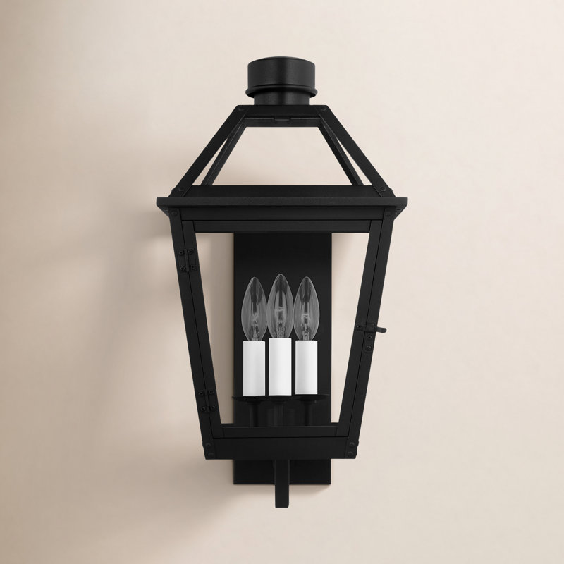 Composite Wall Light, Textured Black
