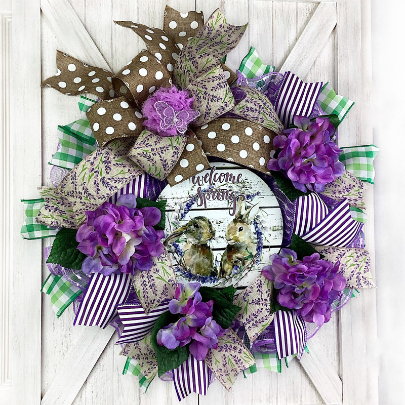Faux Hydrangea 18'' Wreath
