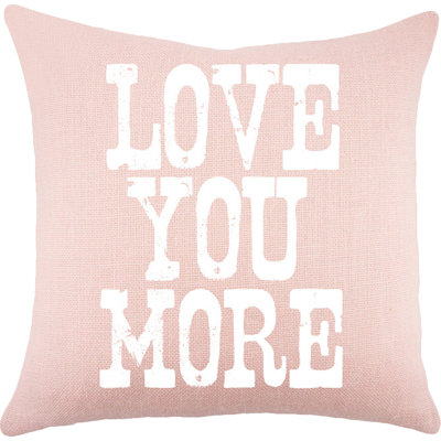 Housse de coussin carrée « love you more » et insert