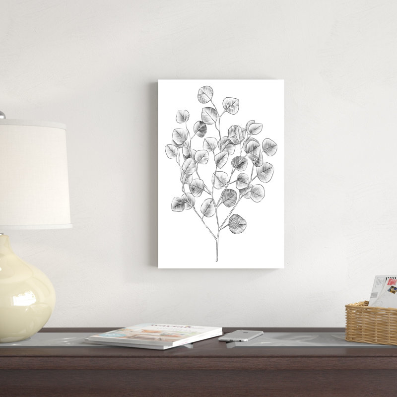 Croquis d'eucalyptus I, H 12 po x l 8 po x P 1,25 po