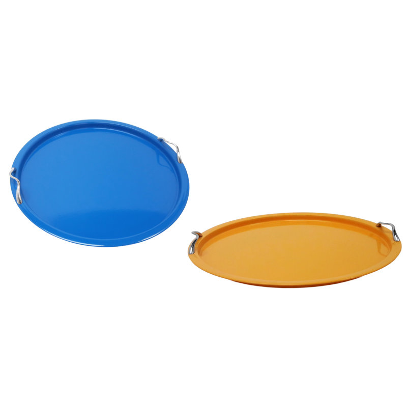 Plateau de service galvanisé émaillé Dokken Forman, Bleu / Jaune