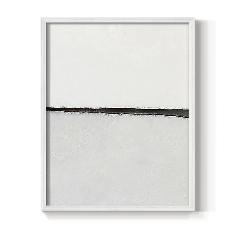 Abstrait, reproduction encadrée CLIII - prêt à être accroché , H 10 po x l 8 po, Blanc