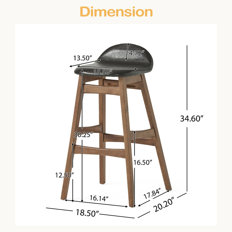 Tabouret de bar, structure robuste