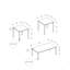 Ensemble de table, ensemble de 3 pièces, café, bout, métal noir-1744602638