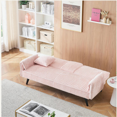 Canapé en velours côtelé de style minimaliste et droit, idéal pour s'asseoir et s'allonger dans le salon et la chambre à coucher