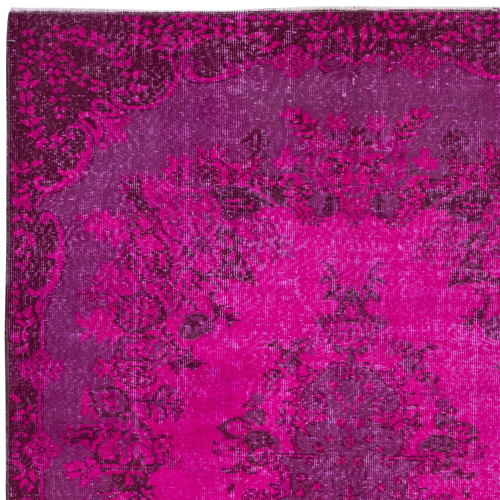 Bungalow Rose 5.5x8.5 Ft Hot Pink Handmade Turkish Low Pile Rug with ...