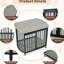31,5 po Hutches de chien gris, pour les chiens de taille moyenne et la table de caisse de longue durée, les animaux courbés de taille moyenne, attrayants-1219823583