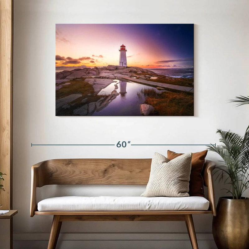 Peggys point lighthouse sunset Aletra, H 30 po x l 45 po