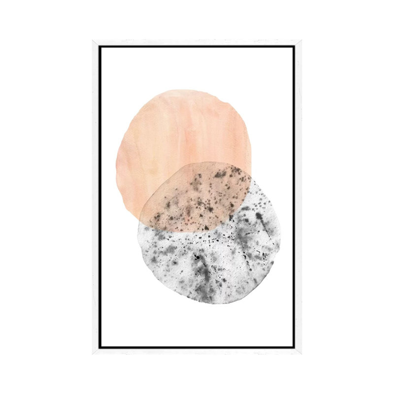 Shapes 1 Piece Painting on Canvas, 66.04cm H x 45.72cm W x 3.81cm D, White Framed