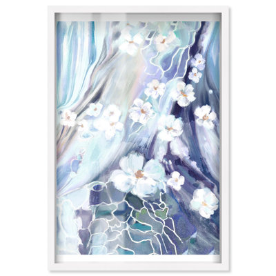 Blue Echoes Blue Decor Shadowbox Print by Art Remedy