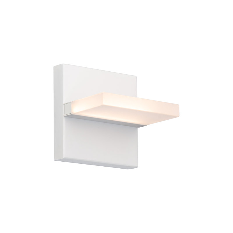 1 - Light LED Outdoor Armed Sconce, White