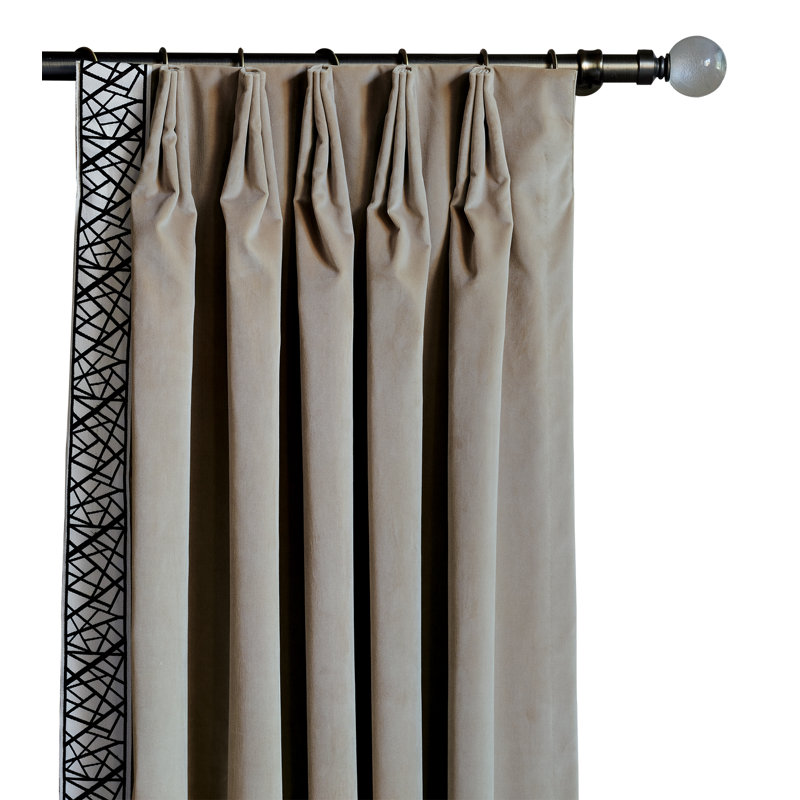 Maddox Room Darkening Curtain Single Panel, 20" W x 120" L, Right