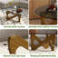 Table basse moderne triangulaire, plateau en verre trempé de 32,3 po avec base sculpturale en bois, table d'appoint pour le salon, petits espaces-1127099008