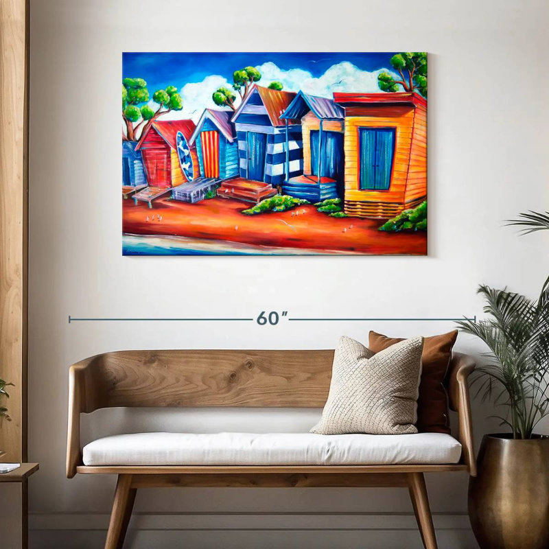 Tourist Gillard Huts, 30" H x 45" W