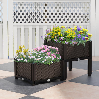 Ensemble de jardinière surélevée verticale pour jardin Terrie