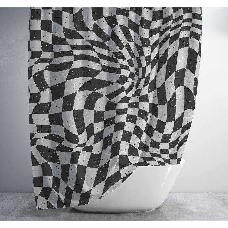 Rideau de douche Acid Checkerboard