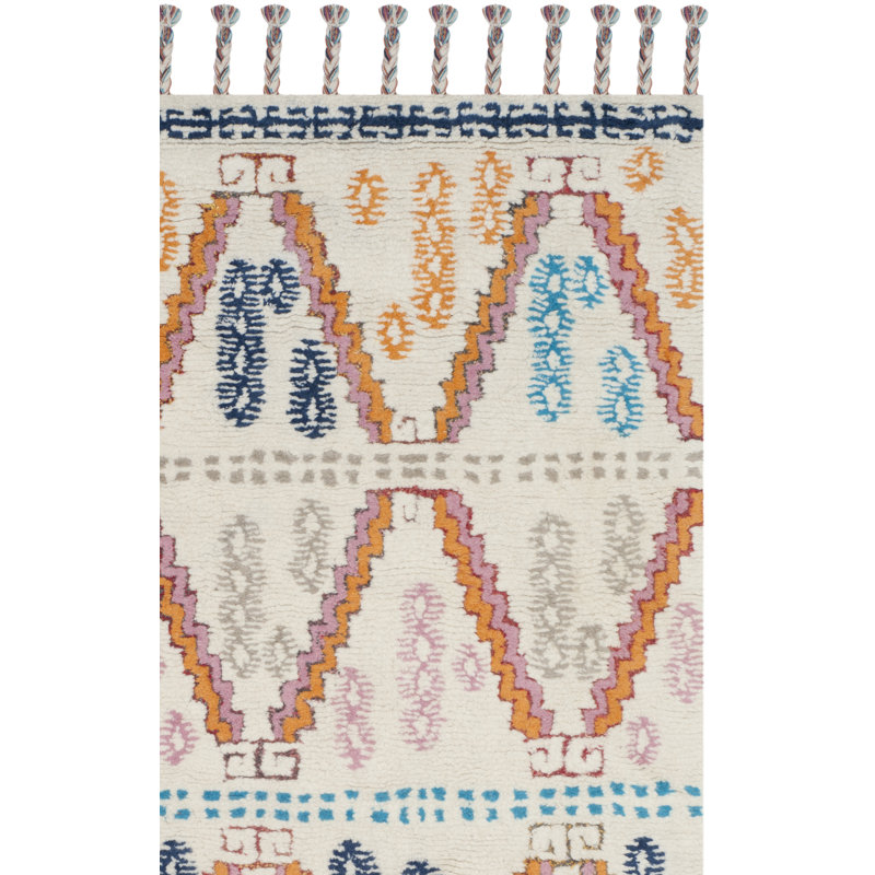 Tapis géométrique touffeté à la main Antwi, Rectangle 4 pi x 6 pi