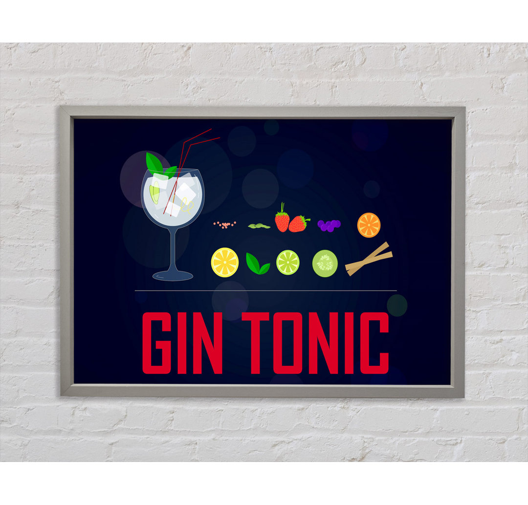 Gin And Tonic - Einzelner Bilderrahmen Kunstdrucke auf Leinwand