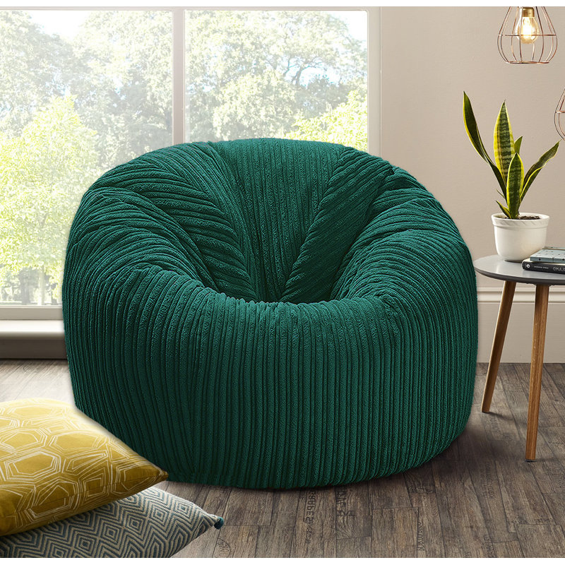 XXL Jumbo Cord MEGA Size Classic Beanbag Chair Ready Filled, Brown
