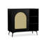Console rectangulaire en bois manufacturé noir-1126923399